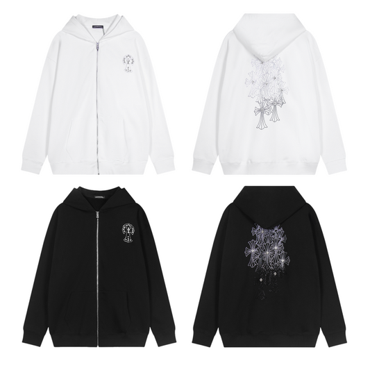 Chrome Hearts Zippered Sweatshirt TQ02